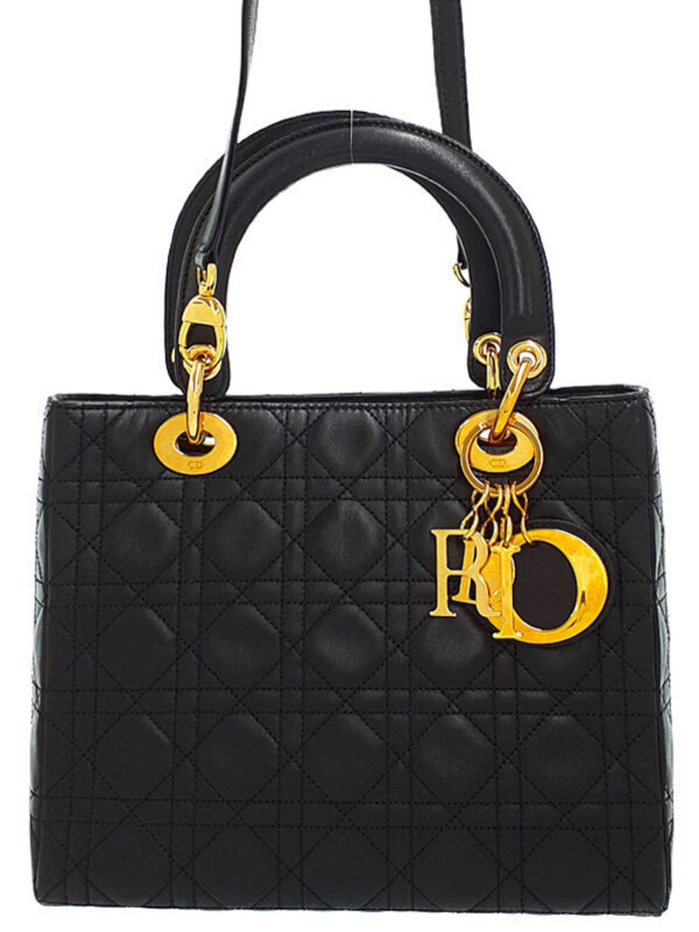 Christian Dior Cannage Quilted Lady Dior 2way bag